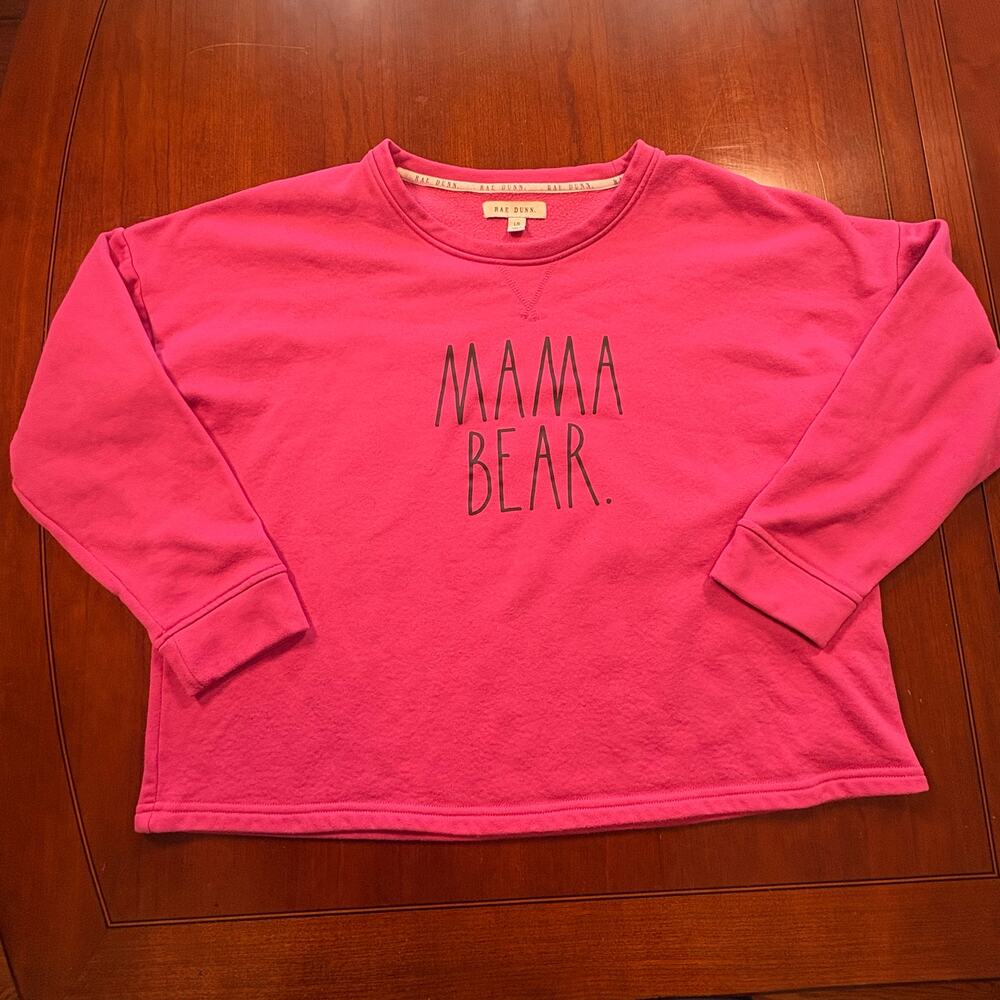 Rae Dunn Mama Bear Pink Sweatshirt Size Large